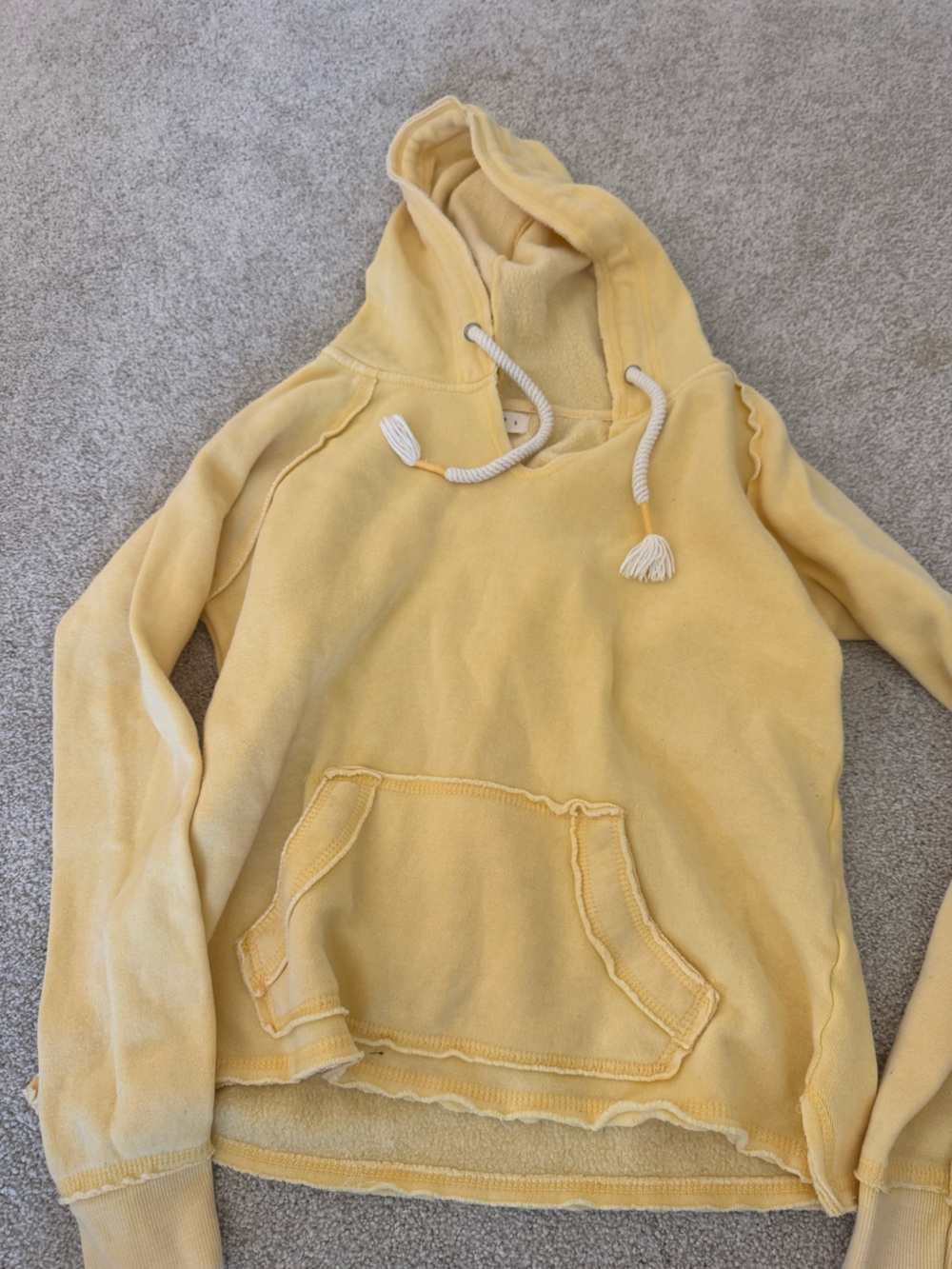 Ocean Drive Yellow Pullover Hoodie Small